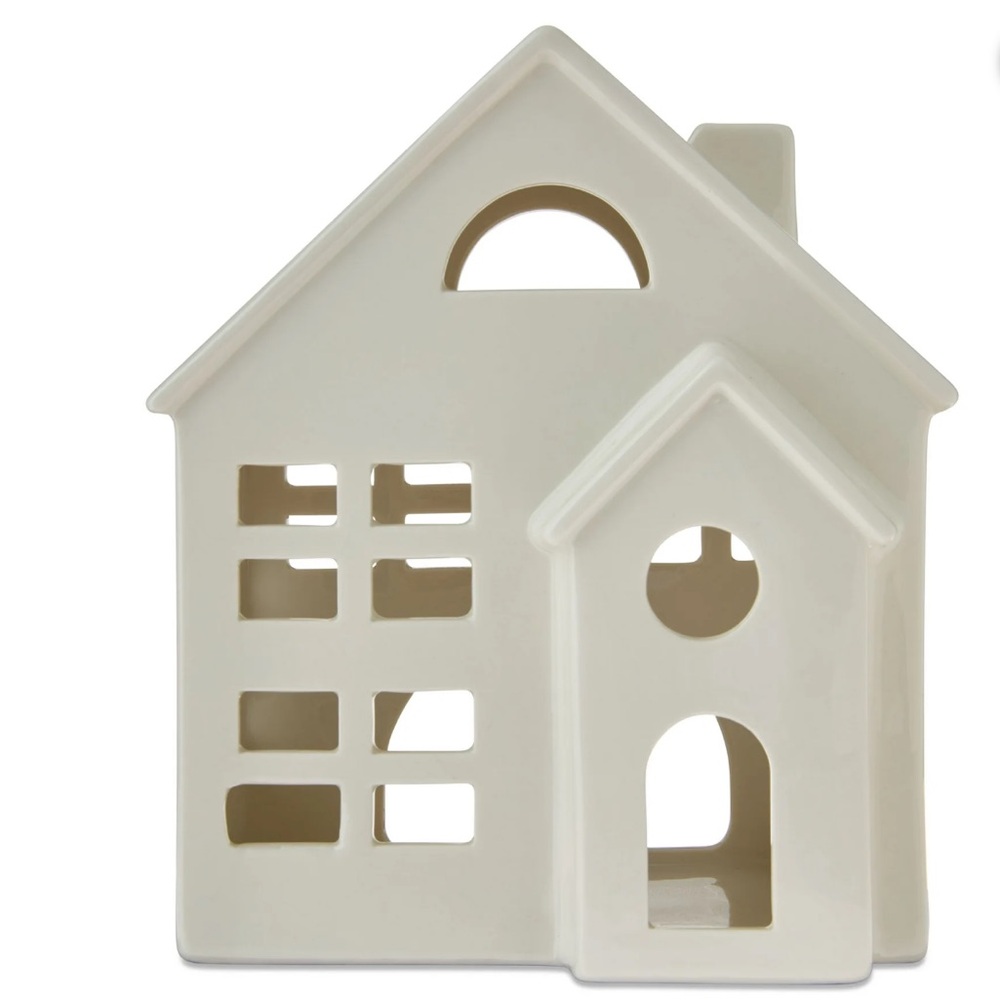 New! My Texas House Ceramic Decorative House Tabletop Decoration, White, 8" tall
